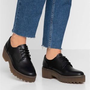 ASOS Vegan Leather Chunky 90's Look Slip Shoes